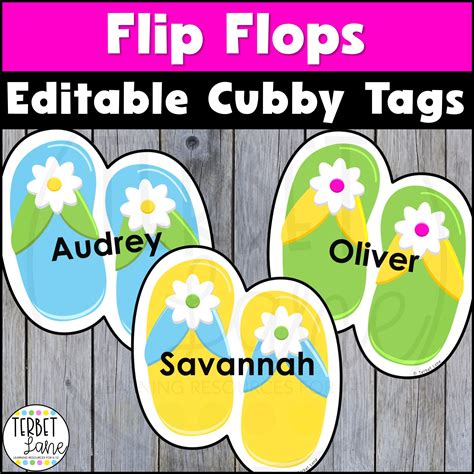 Editable Summer Cubby Tags | Made By Teachers