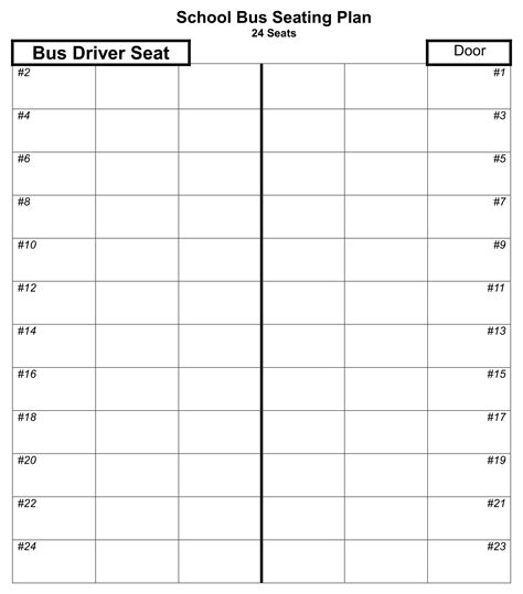 School Bus Seating Chart - 10 Free PDF Printables | Printablee