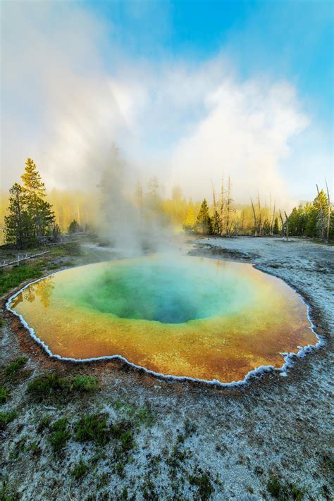 Amazingly Beautiful — Not a bad way to spend a sunrise. Yellowstone,...