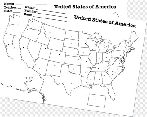 Usa Map Outline - Us Map With States And Capitals Worksheets Fellowes, Transparent Png - 633x509 ...