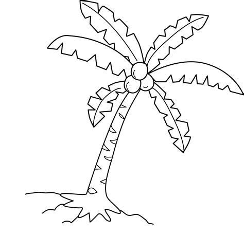 Coconut Coloring Pages - Best Coloring Pages For Kids in 2021 | Tree ...