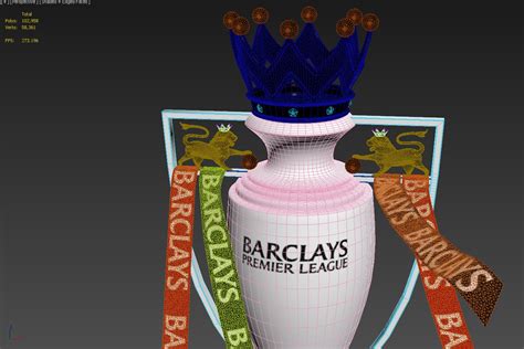 English Premier League Trophy 3d Model