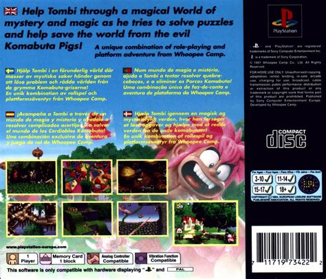 Tomba! (1997) PlayStation box cover art - MobyGames