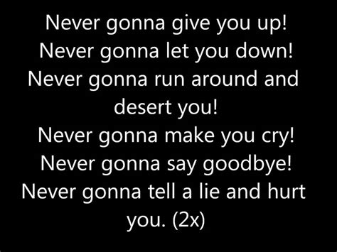 Rick Astley - Never Gonna Give You Up - Lyrics - 1987 - YouTube