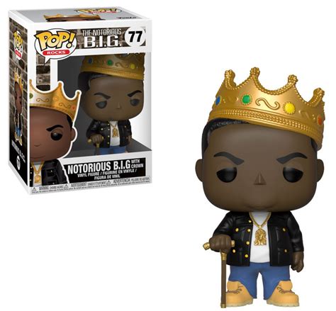 Funko Funko POP Rocks Notorious BIG Biggie Smalls Vinyl Figure 77 Crown, No Glasses - ToyWiz