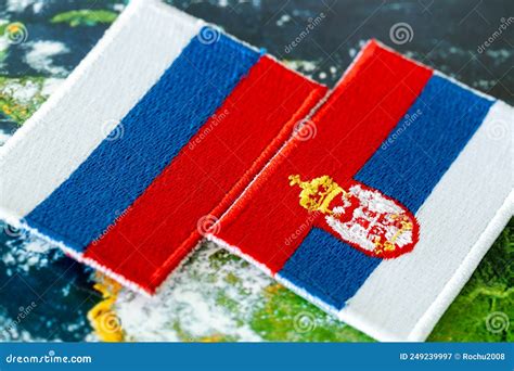 Serbia and Russia, Flags of Both Countries, Concept, Mutual Relations ...