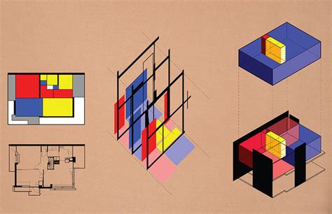 Diagrams of the Rietveld Schroder House Reveal its Graphic and Geometric Brilliance | ArchDaily