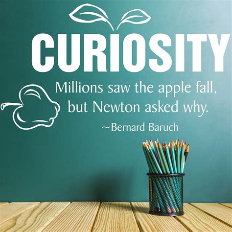 Curiosity Wall Sticker Bernard Baruch Quote Wall Decal School Teacher ...