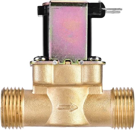 Tosuny 1/2 Inch DC 24V Normally Closed Brass Electric Solenoid Magnetic ...