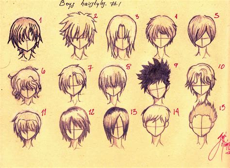 Anime Hairstyles Drawing at GetDrawings | Free download