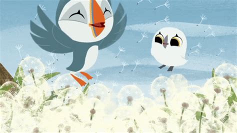 Baba Puffin Rock / Puffin Rock Puffinrock Oona Baba Jump Siblinglove GIFs ... / A family of ...