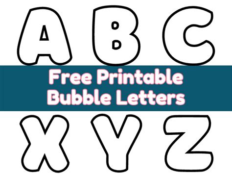 Bubble Letters Alphabet Printable