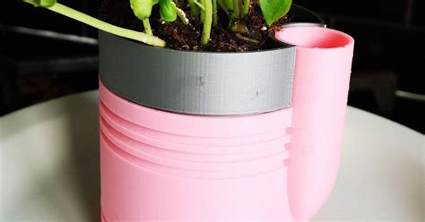 Self Watering Flower pot - 2 parts. by MBStudio | Download free STL ...