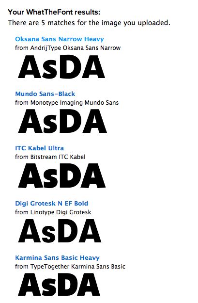 Year 3 Design Practice: Finding the ASDA Font