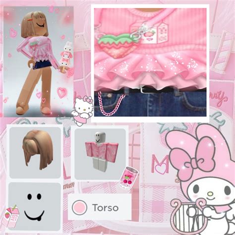 Free girl Roblox t-shirt pink strawberry milk softie t shirt | Boneka binatang, Templat power ...