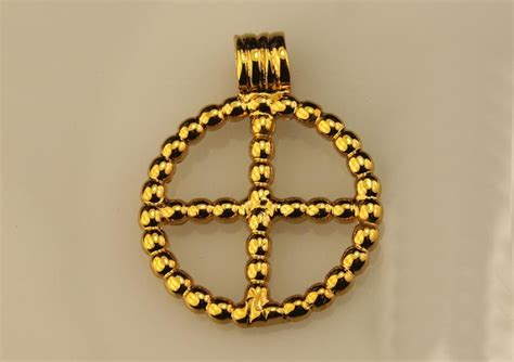 Anglo Saxon Beaded cross pendant