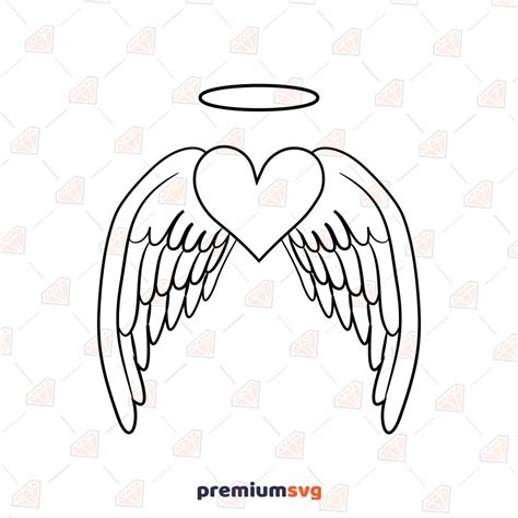 Heart Angel Wings SVG for Cricut, Instant Download | PremiumSVG