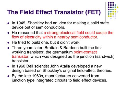 SOLUTION: Field Effect Transistor (FET) Notes - Studypool