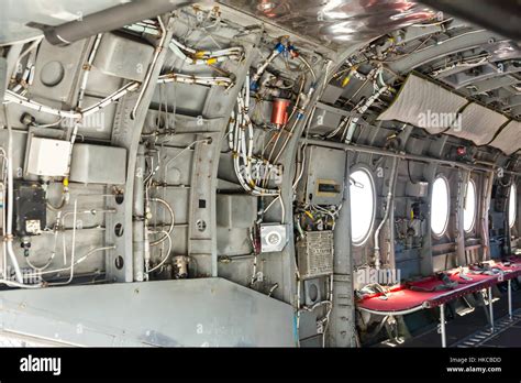 Inside military helicopter Stock Photo - Alamy