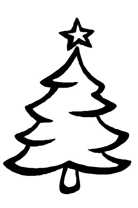 Christmas Tree Line Drawing - Cliparts.co