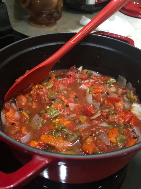 Roasted Tomato and Green Chile Salsa - CANNING AND COOKING AT HOME