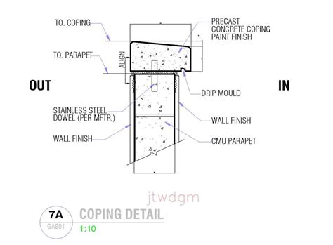 Concrete Parapet Coping Construction Detail Roof Detail,, 57% OFF