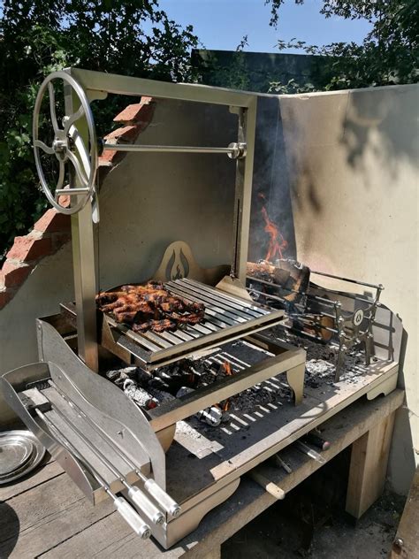 Asado Saltero Parrilla Grill on Small Tabletop Fire Table with Brasero made in the UK | Barbecue ...