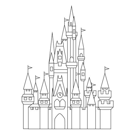 Disney Castle Drawing Tutorial - Step by Step