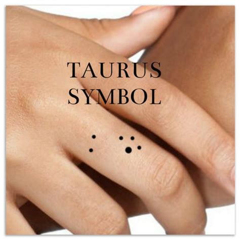 Taurus Temporary Tattoo 2 Small Finger Tattoos Zodiac Star - Etsy