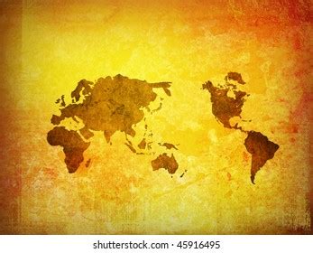 World Map Vintage Artwork Stock Illustration 45916495 | Shutterstock