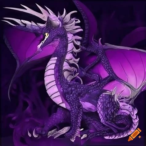 Majestic purple dragon wallpaper on Craiyon