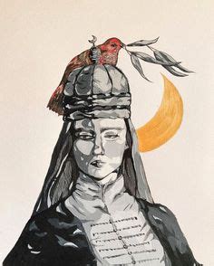 Artist: Diana Ishaqat Diiashkk on Instagram A Circassian with the Great Rosefinch, the Caucasus ...