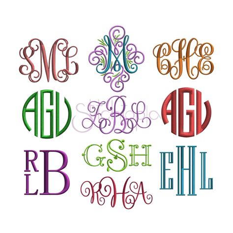 Free Monogram Fonts, Embroidery Monogram Fonts, Vine Monogram, Engraved Monogram, Circle ...