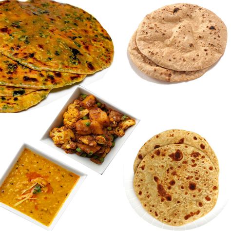 Fresh Home Style 39 Pcs Roti & Paratha Assortment w/ 5 Instant Curry ...