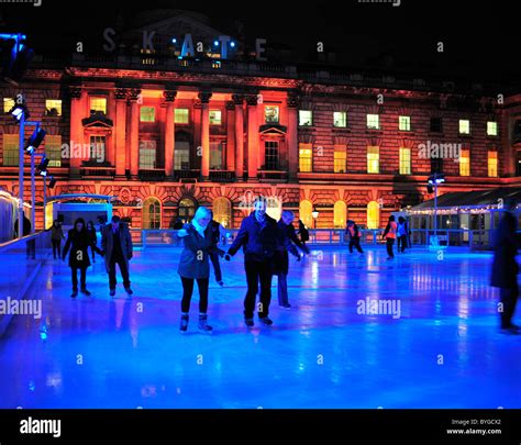 Ice Skating at Somerset House, London Stock Photo - Alamy