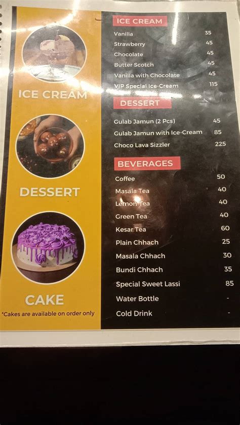 Menu at VIP RESTAURANT, Didwana