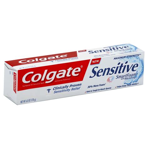 Colgate Toothpaste, for Sensitive Teeth and Cavity Protection, Maximum ...