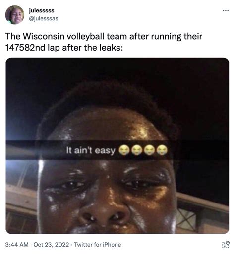 Wisconsin Volleyball Leak (Meme) | Wisconsin Volleyball Team Explicit Photo Leak | Know Your Meme