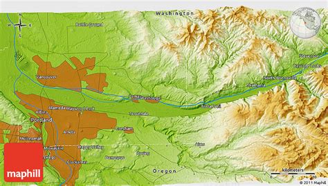 Physical 3D Map of Camas