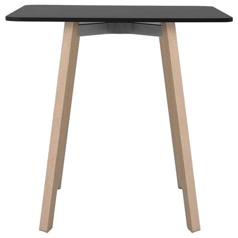 Emeco Su Small Cafe Table in Wood with Black Laminate Top by Nendo For ...