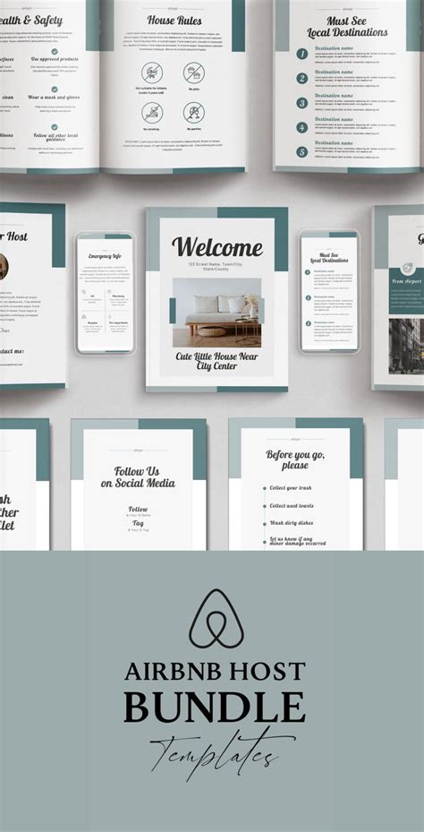 The Ultimate airbnb host bundle Airbnb welcome book Canva | Etsy in 2021 | Print design template ...