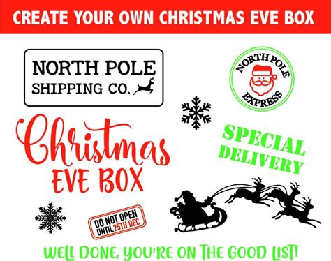 Christmas Eve Box SVG Christmas Eve Crate SVG DIY Create - Etsy