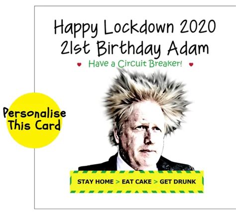 BORIS CIRCUIT BREAKER Funny Happy Birthday greetings Card lockdown personalised $4.98 - PicClick