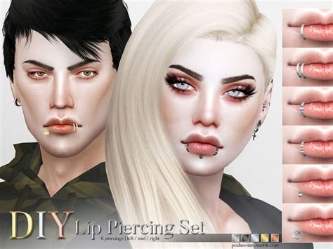 The Sims 4 DIY Lip Piercing Set | Sims 4 piercings, Sims 4, Sims