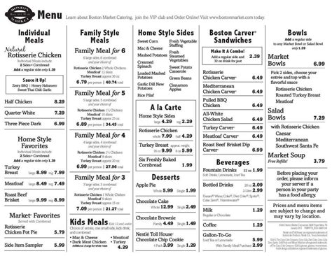 Boston Market Menu, Menu for Boston Market, West Palm Beach, Miami - Urbanspoon/Zomato