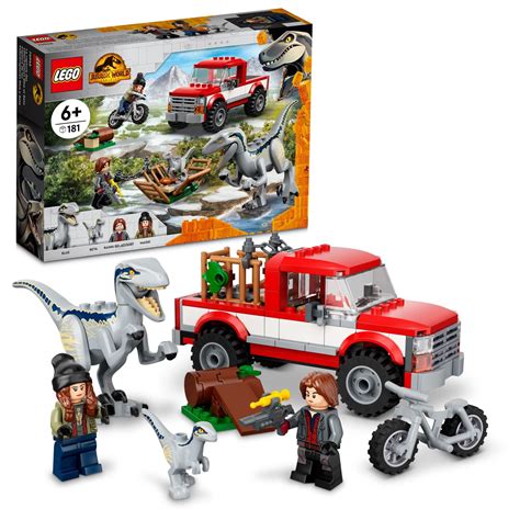 LEGO Jurassic World Dominion Blue & Beta Velociraptor Capture 76946 Dinosaur Building Toy Set ...