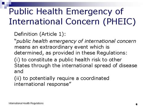 International Health Regulations 2005 and the Laboratory Role