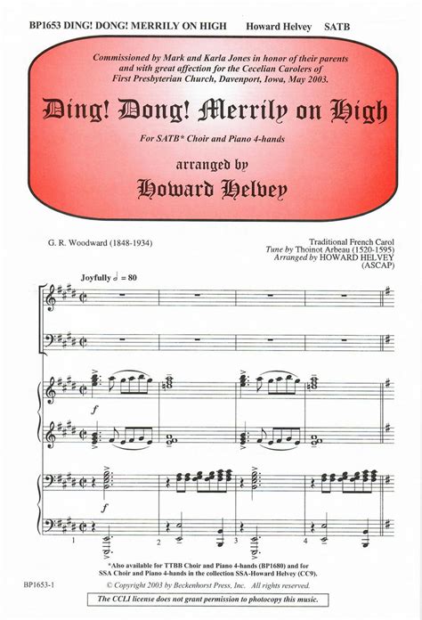 Ding! Dong! Merrily on High SATB