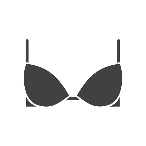 Bra glyph icon. Silhouette symbol. Brassiere. Negative space. Vector ...