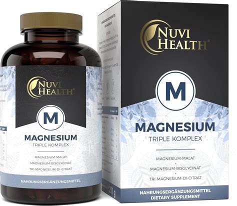 Magnesium Complex - 240 Capsules - 375 mg Elementary Magnesium per Daily Dose - Magnesium ...